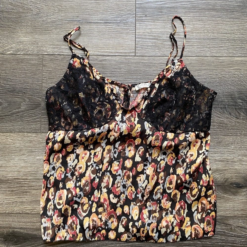 Free People Little Dreams Printed Lace Cami Top